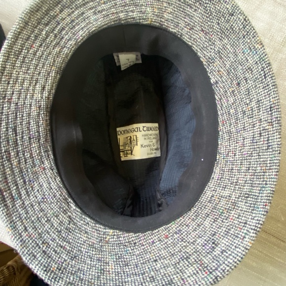 Donegal Handwoven Wool Tweed Ireland Fedora Hat- Sz-7 1/8 - Picture 8 of 13